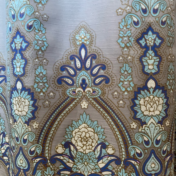 1960s Vintage ALFRED SHAHEEN Aloha Resort designer dress detail flowing sleeves - Picture 6 of 9